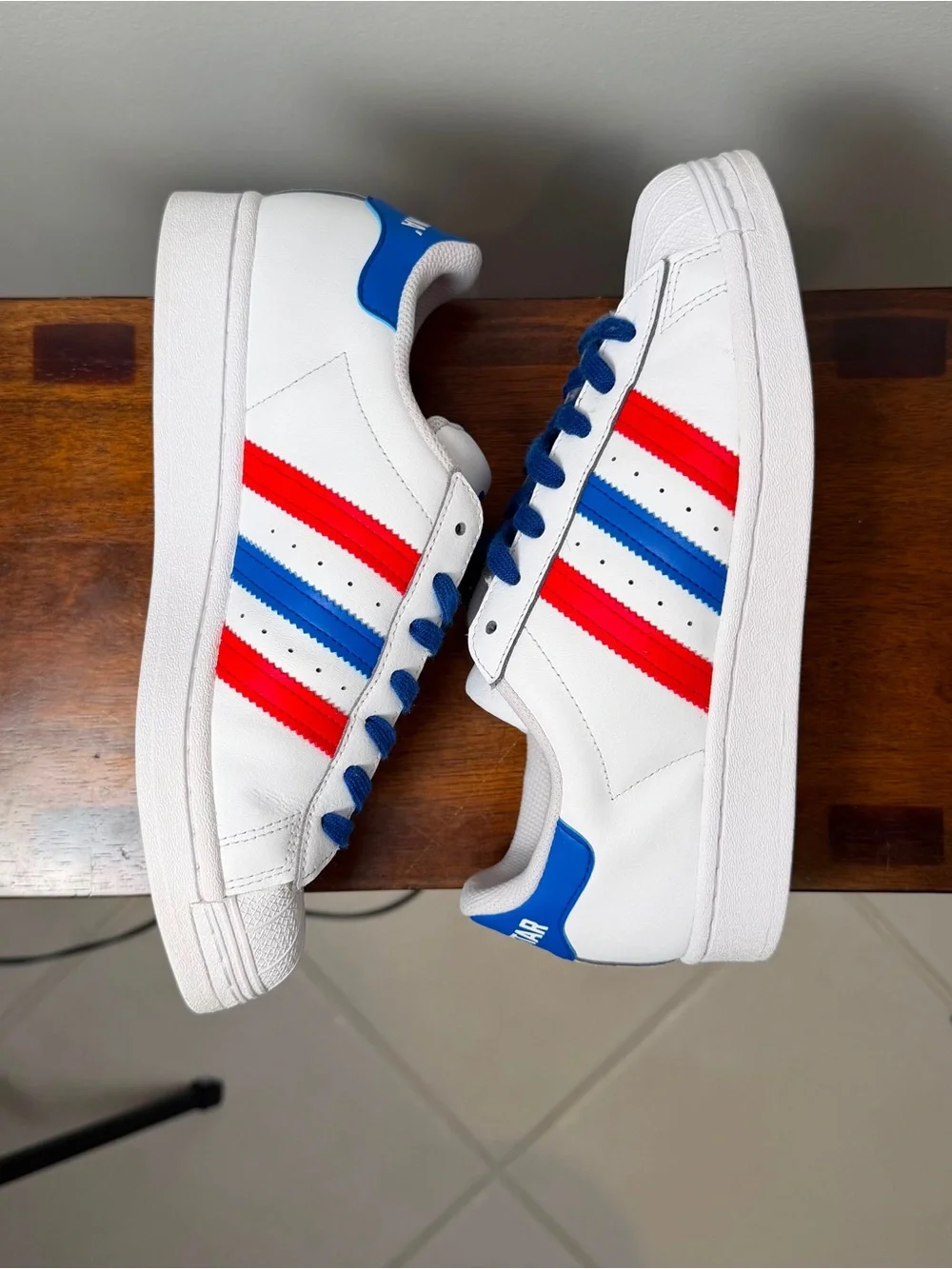 Adidas Superstar Americana VS FY3033 White Red Blue Men’s 7.5 EU 40 2/3